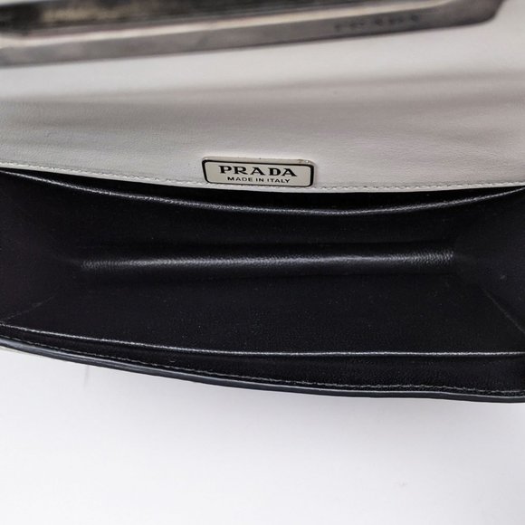 SOLD Prada Crystal Embellished White Crossbody - Picture 4 of 9